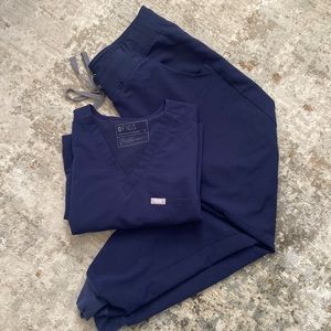 Figs Navy Blue Scrubs Set